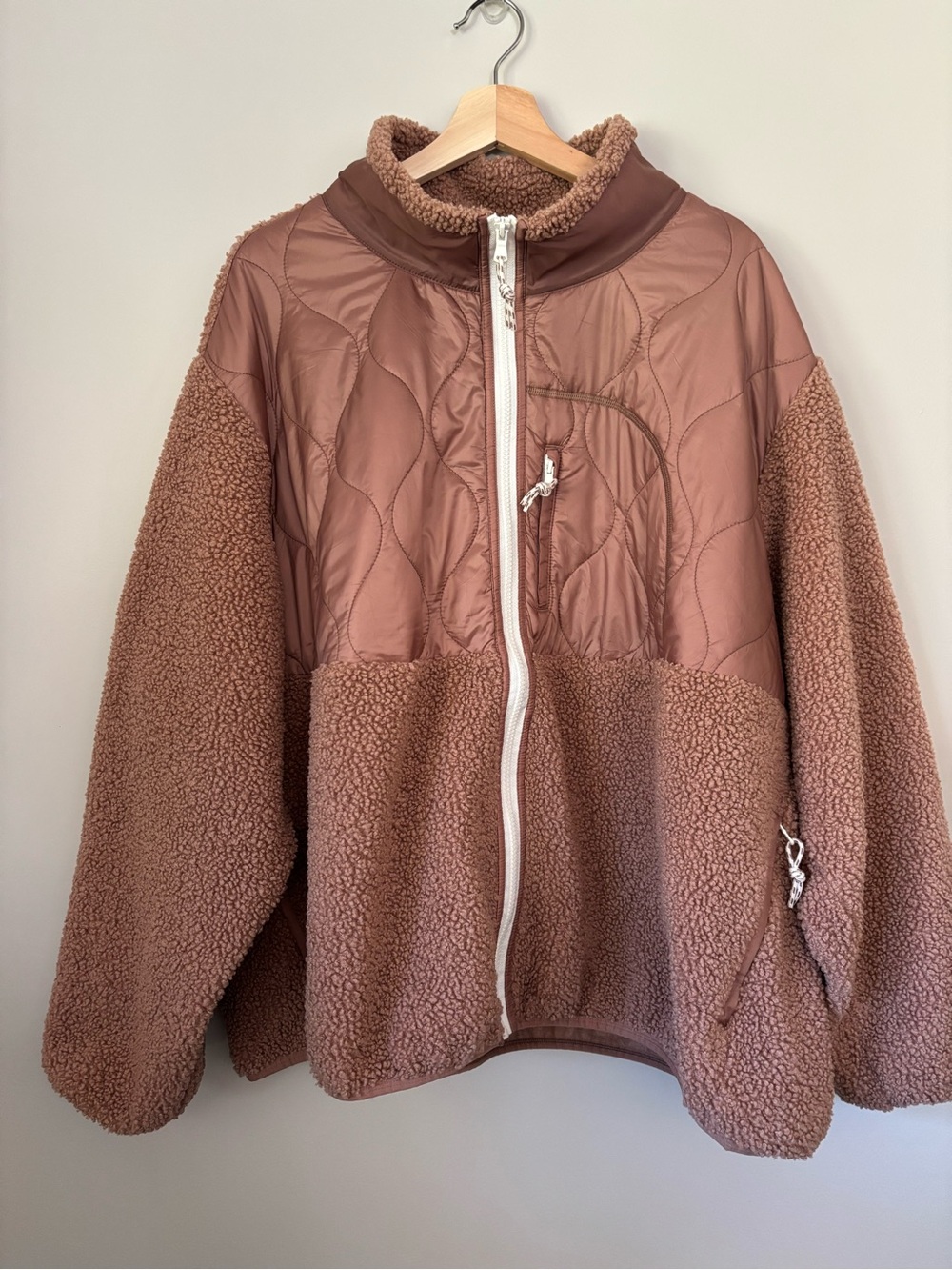 Old Navy Quilted & Fleece Full Zip Jacket | Plus Size 3X
